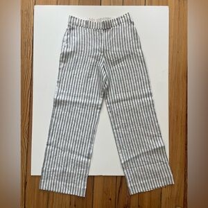 Reformation Black and White Striped linen Pants size 4